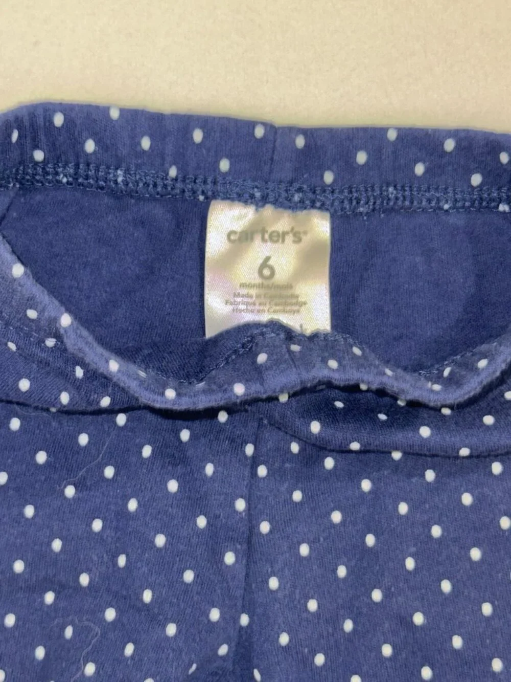 Carter's Girl Hoodie Outfit | Pink Hooded Top + Polka Dot Leggings Size 6M GUC